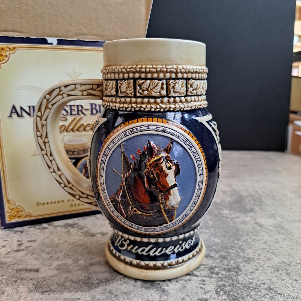 Anheuser-Busch Budweiser Collectible Pot Belly Stein “Dressed For The Parade”